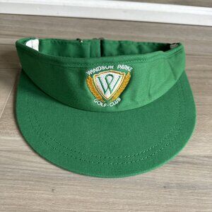 Vintage Windsor Parke Golf Club Golf Visor Hat Duckster‎ USA Made Green Rare